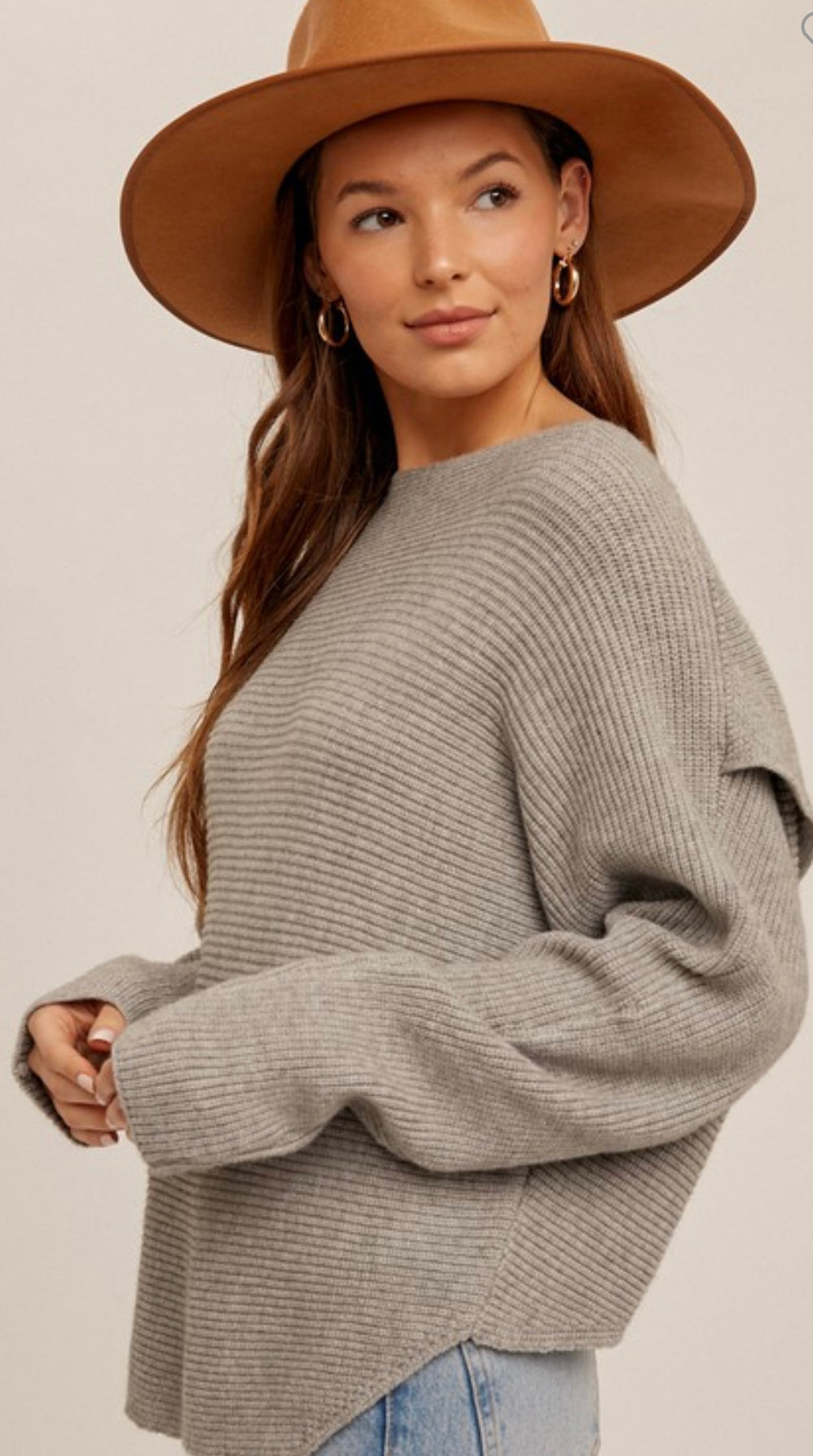 Criss Cross Back Dolman Sweater