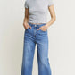 High Rise Crop Frayed Hem Jeans