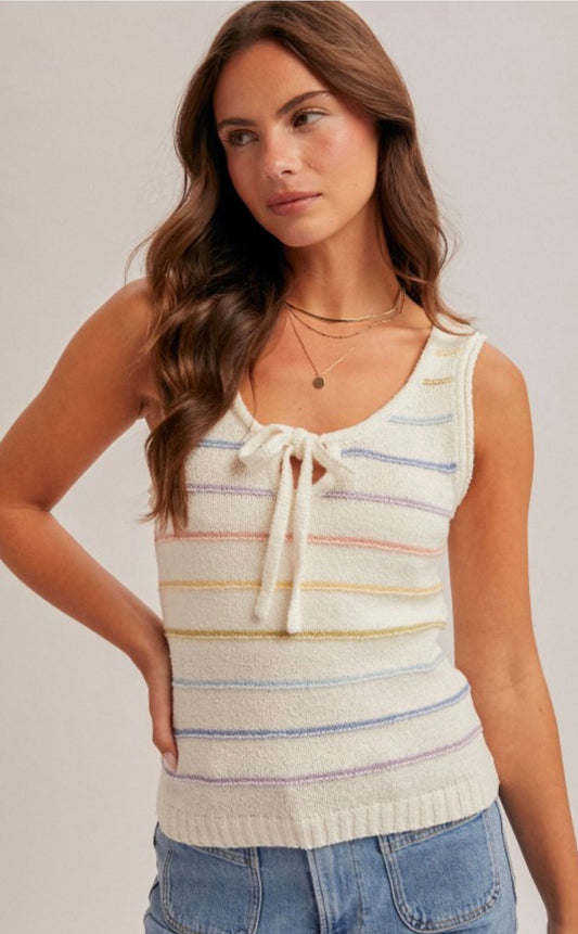 Scoop Neck Striped Tank