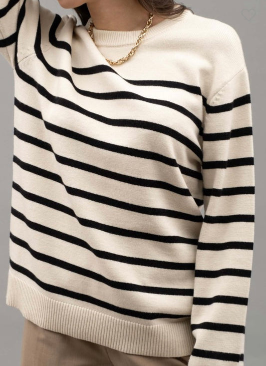 Ivory Drop Knit Sweater