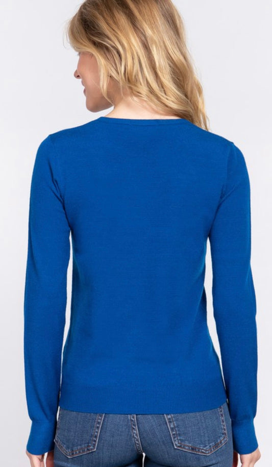 Long Sleeve Crew Neck Sweater 3 Colors