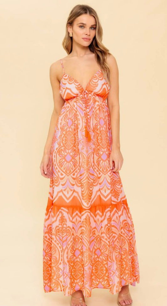 Coral Maxi Dress
