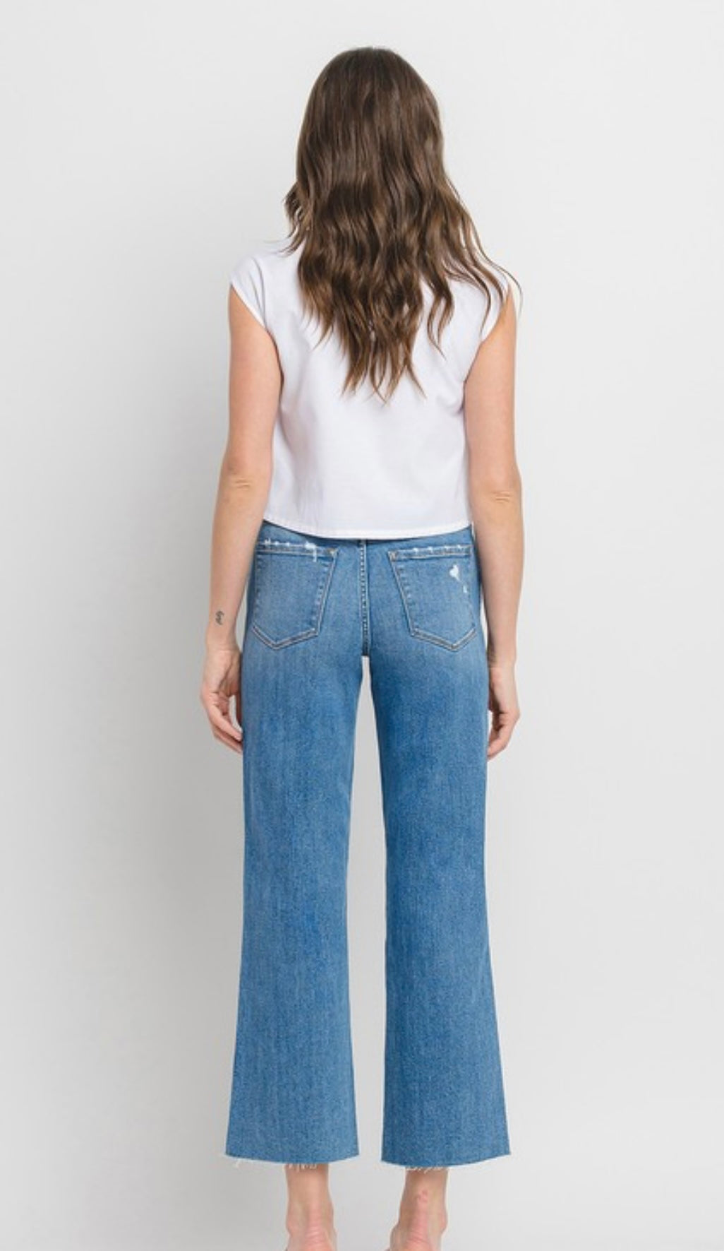 High Rise Slim Wide Leg Jeans