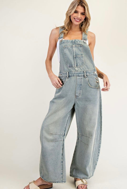 Barrel Leg Overalls