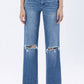 High Rise Slim Wide Jeans