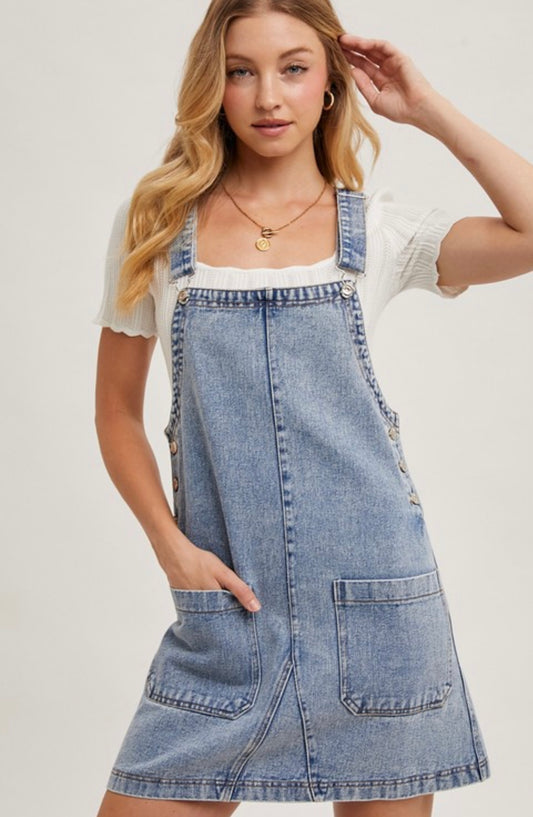 Overall Denim Dress