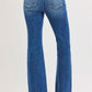 High Rise Raw Hem Flare