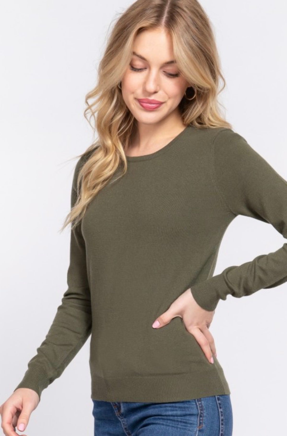 Long Sleeve Crewneck Sweater