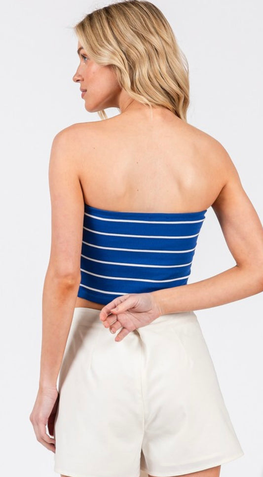 Striped Bow Cropped Top