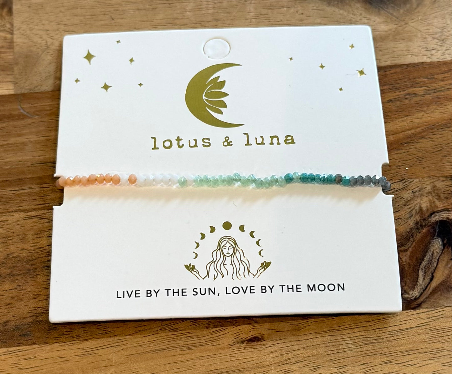 Lotus and Luna Goddess Bracelet