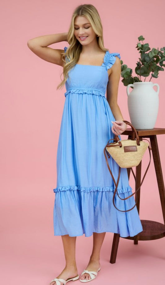 Ruffle Empire Waist Dress