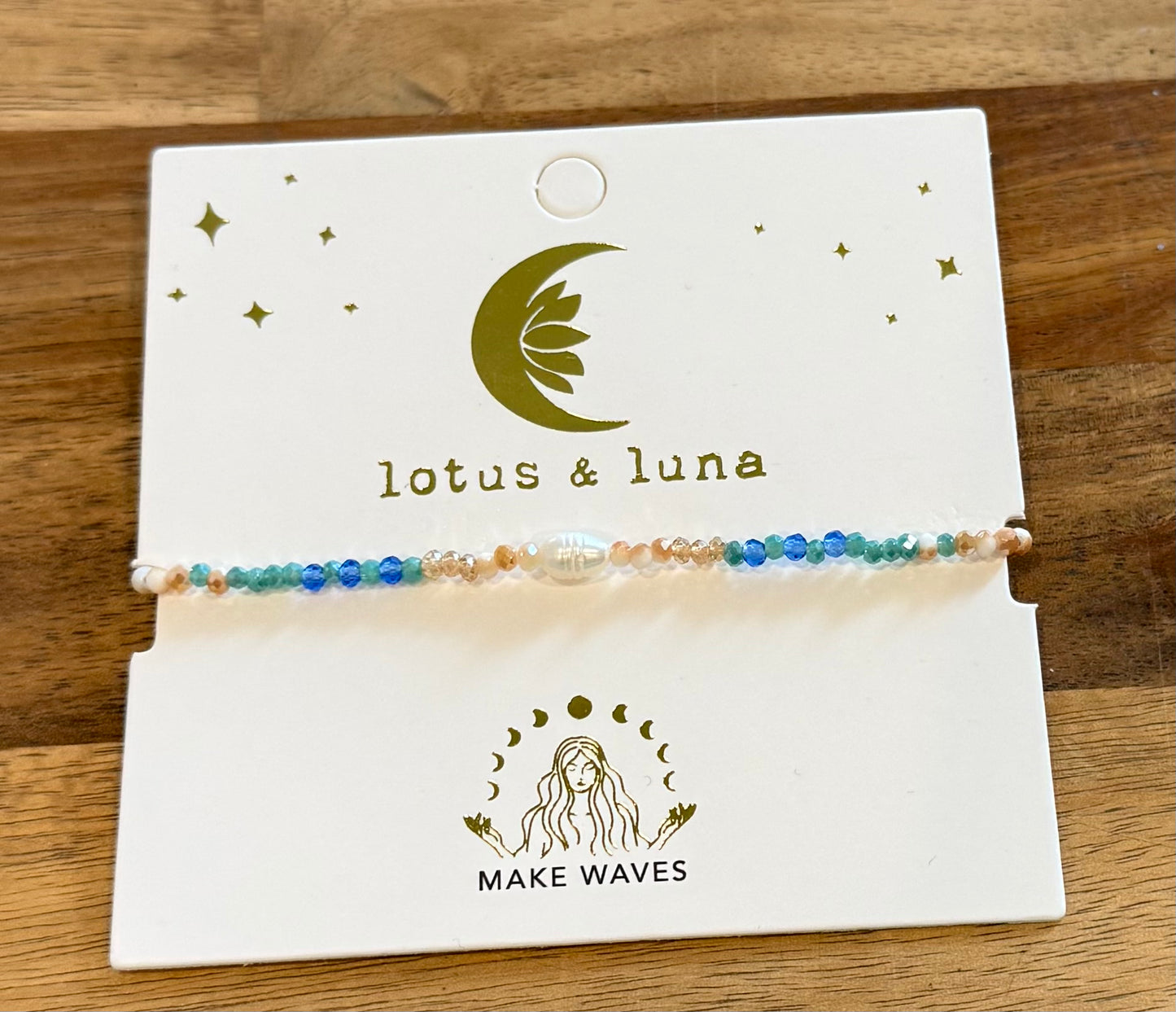 Lotus and Luna Goddess Bracelet