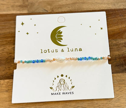 Lotus and Luna Goddess Bracelet