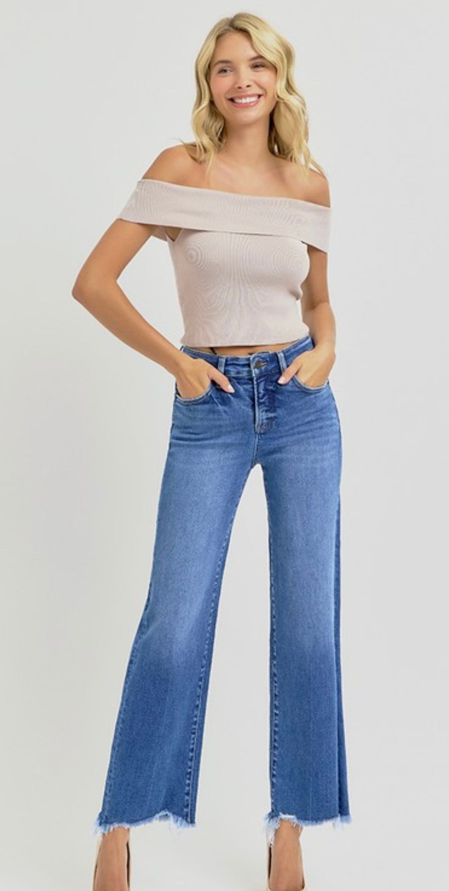 Tummy Control High Rise Straight Jeans