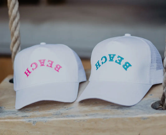 Upside Down Beach Trucker Hat