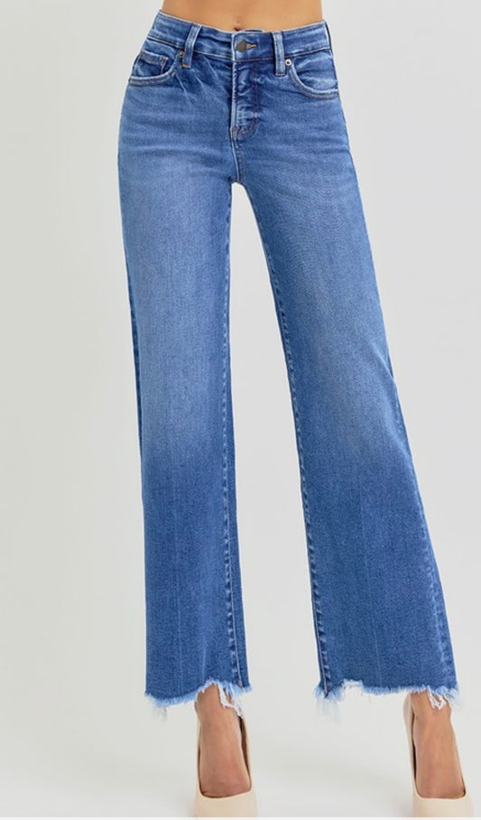 Tummy Control High Rise Straight Jeans