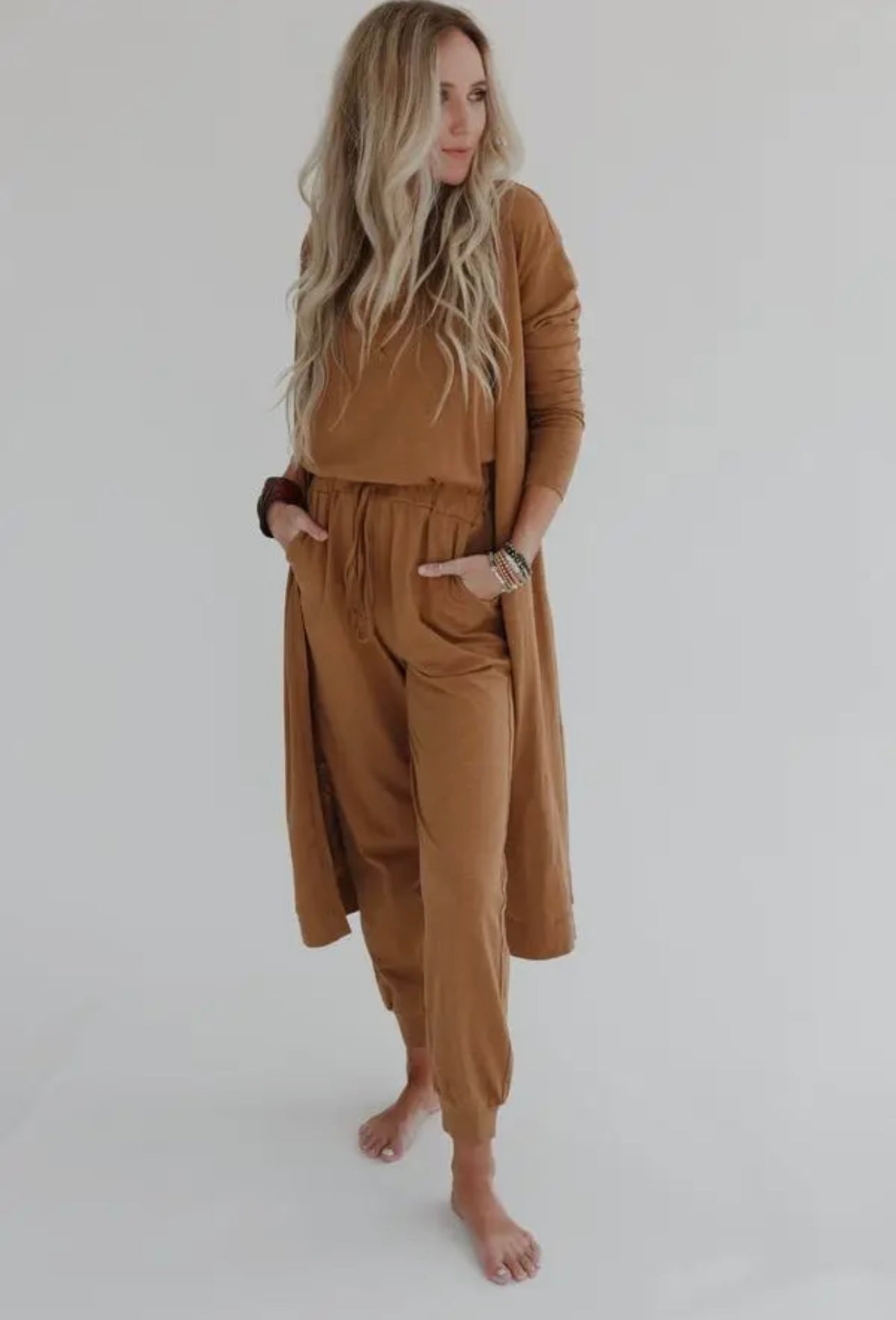 Jumpsuit and Cardigan Set