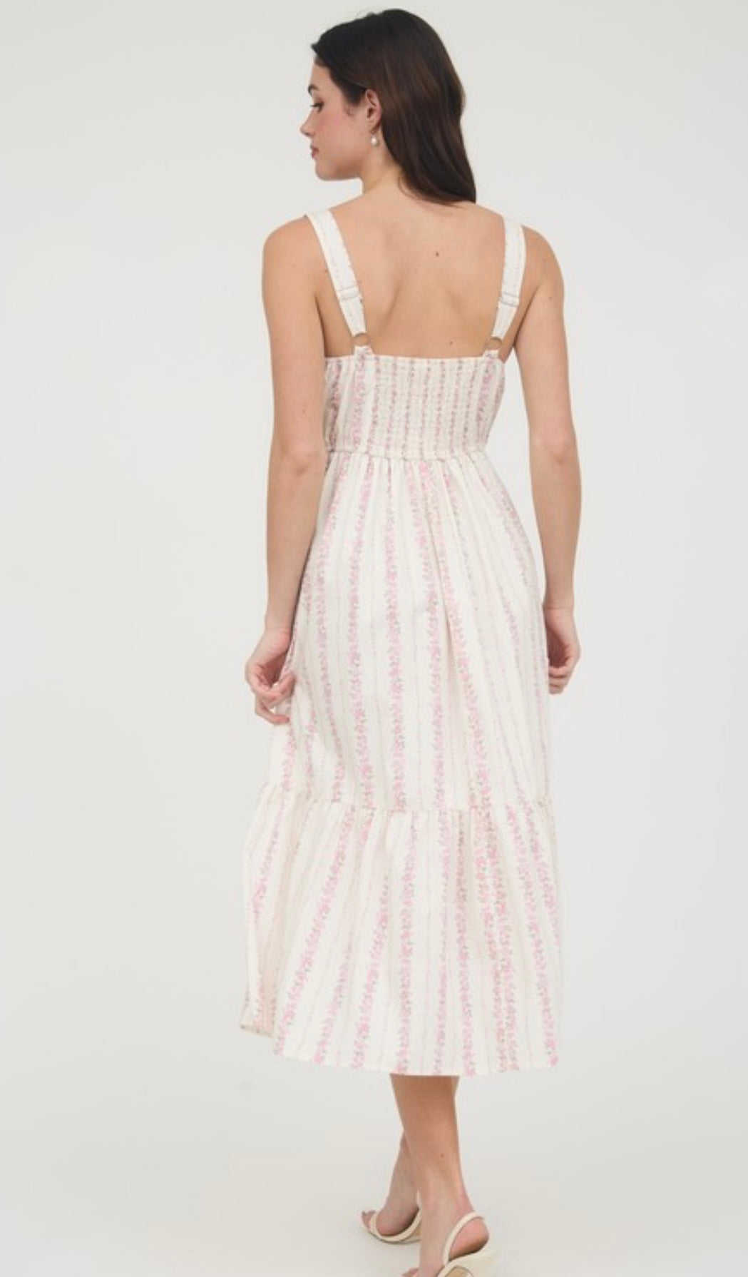 Floral Stripe Maxi Dress