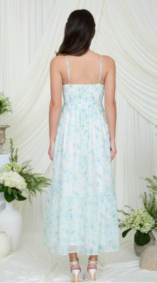 Floral Corset Midi Dress