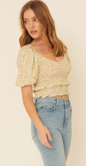 Floral Smocked Top