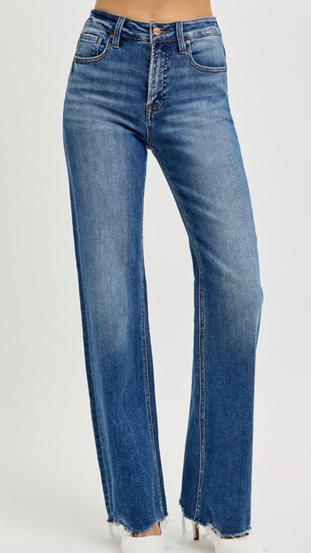 Tummy Control High Rise Wide Leg Jeans