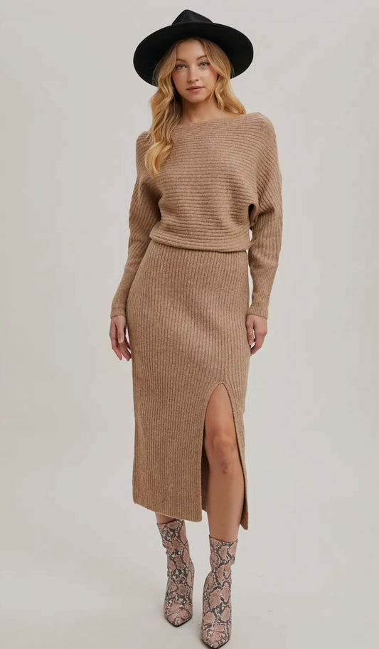 One Shoulder Sweater Dress