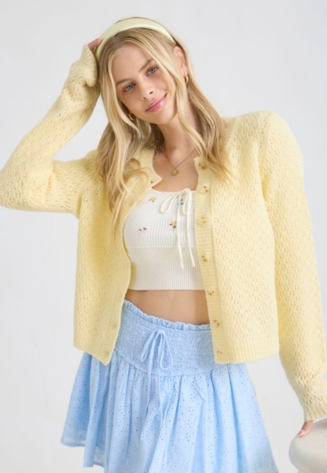 Eyelet Cardigan