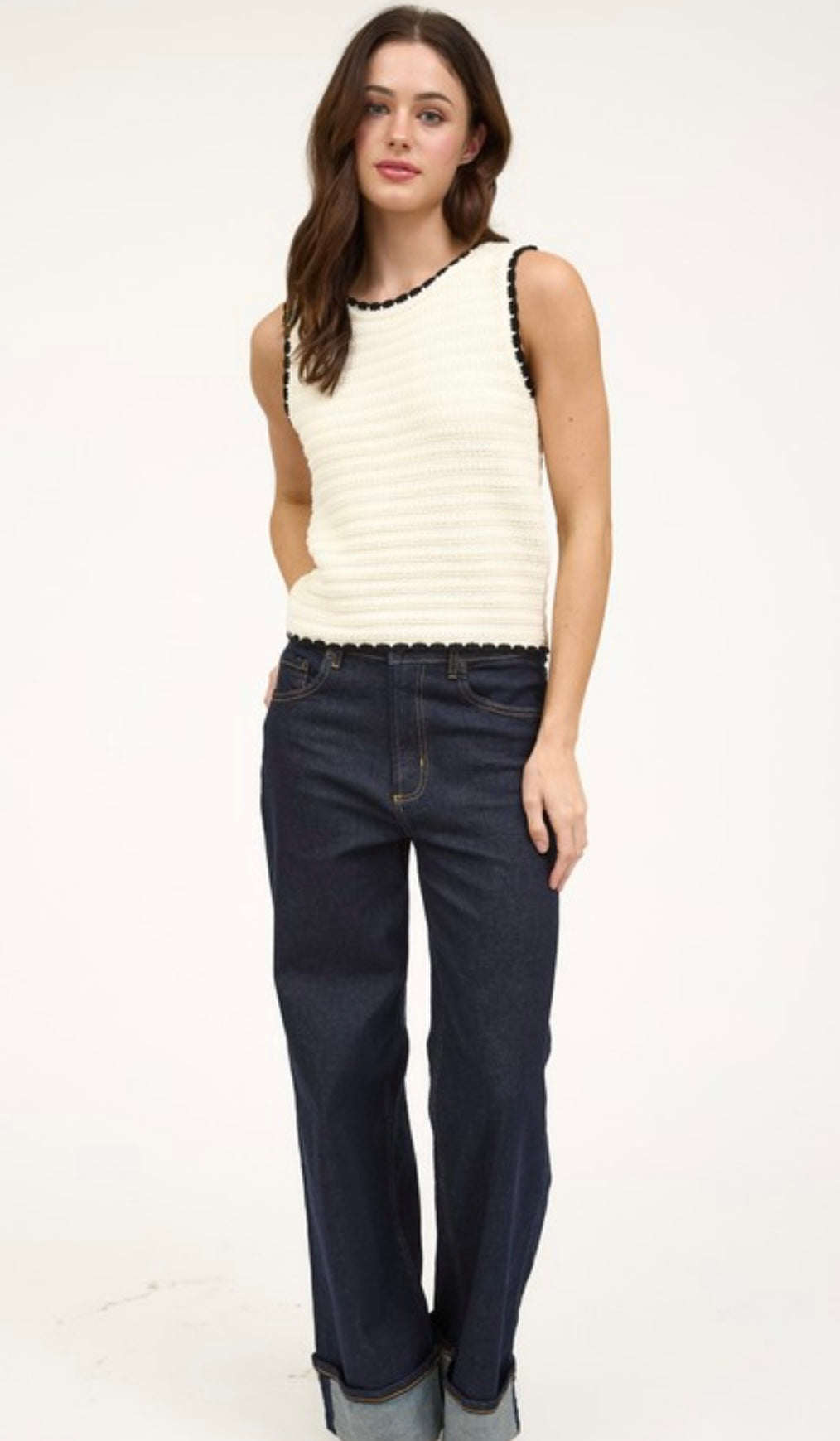 Crochet Knit Sweater (2 Colors)