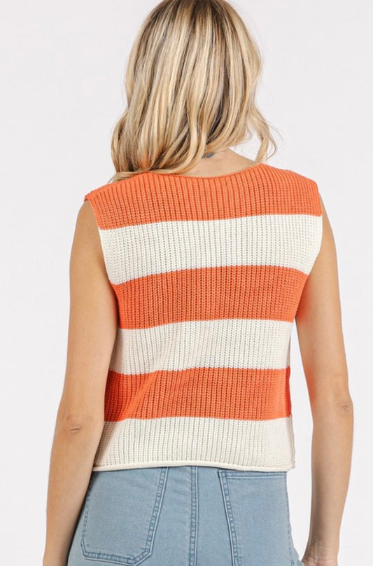 Coral Sweater Vest