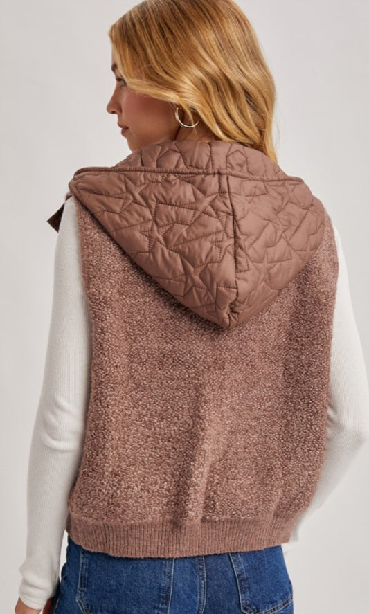 Mocha Sherpa Fleece Vest