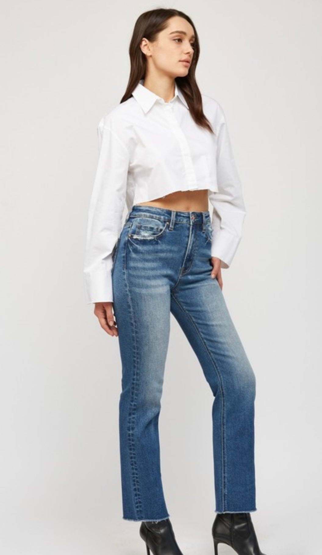 High Rise Straight Leg Jeans