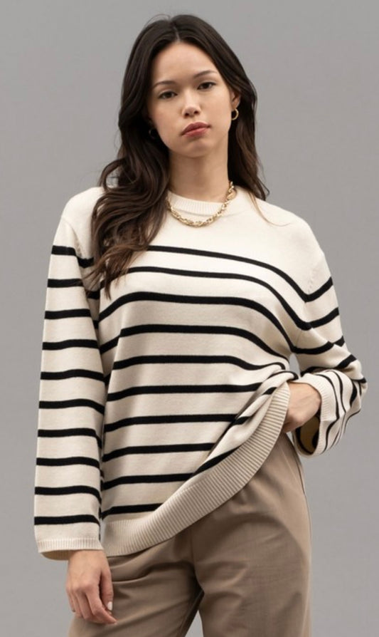 Ivory Drop Knit Sweater