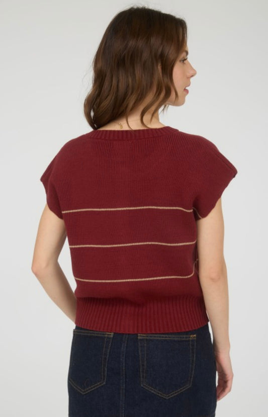 Burgundy Button Down Top