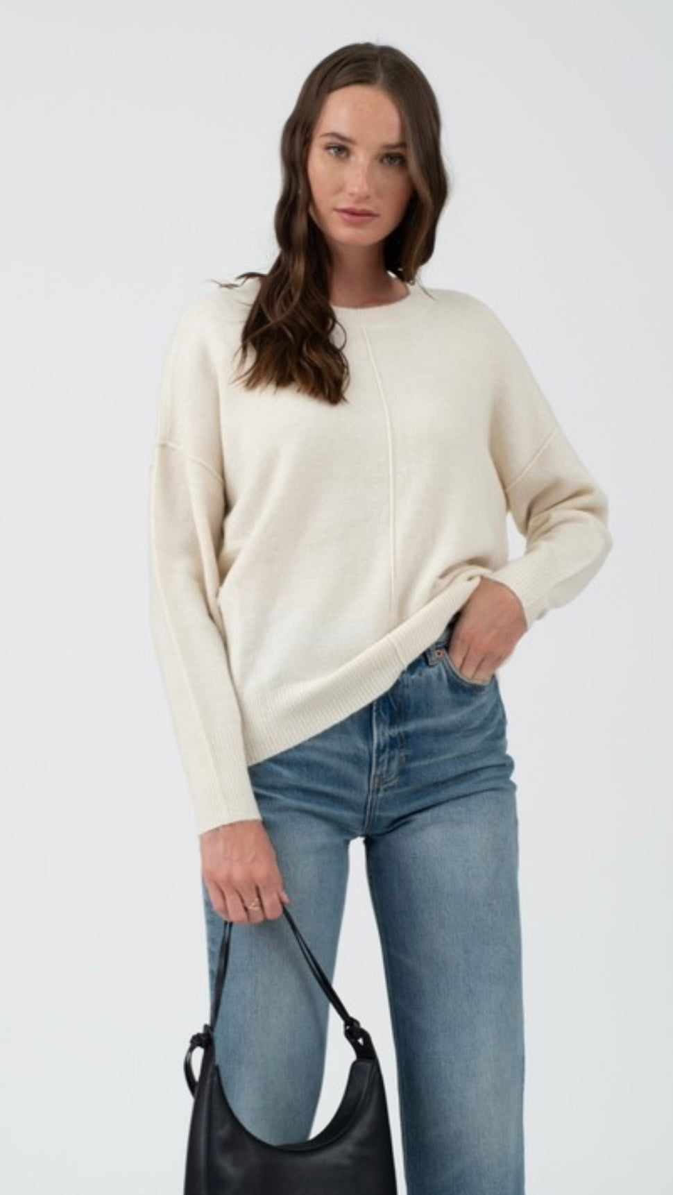 Solid Crew Neck Sweater 2 Colors