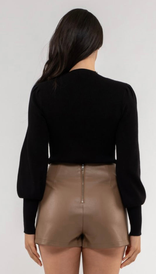 Bishop Sleeve Knit Sweater