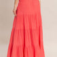 High waist Drawstring Maxi Skirt