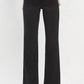 Black High Rise Slim Wide Jeans
