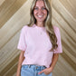 Fuzzy Short Sleeve Sweater