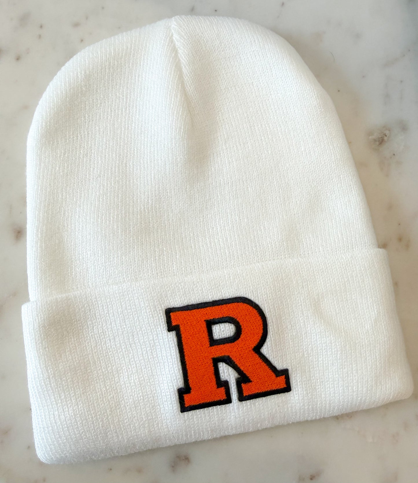 White Rockford Beanie