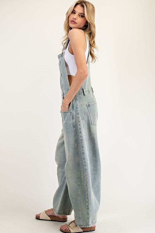 Barrel Leg Overalls