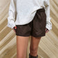 Espresso Pull on Shorts