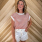 Short Sleeve Knit Sweater 2 Colors