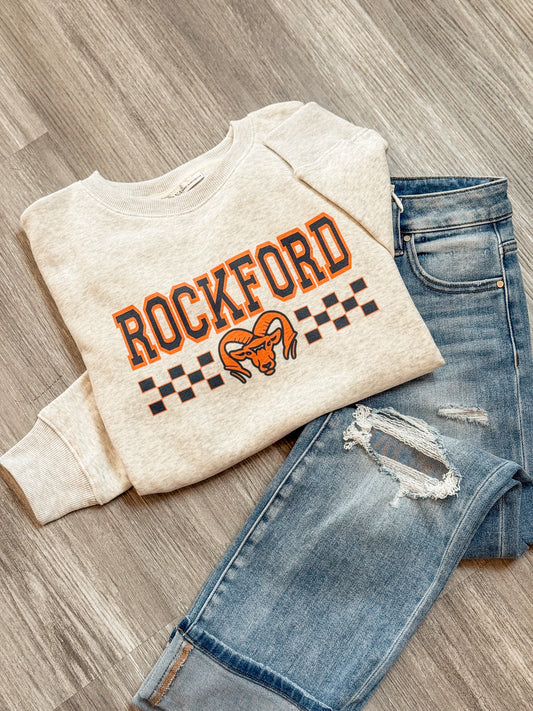 Rockford Rams Checkered Crewneck