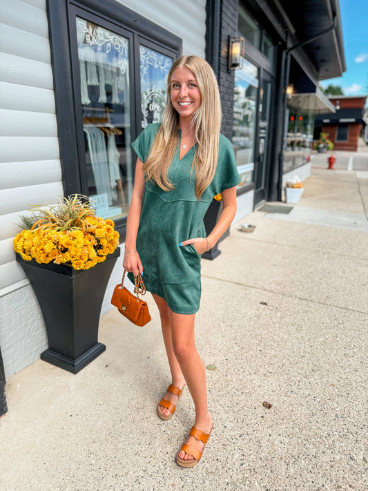 Suede Mini Dress