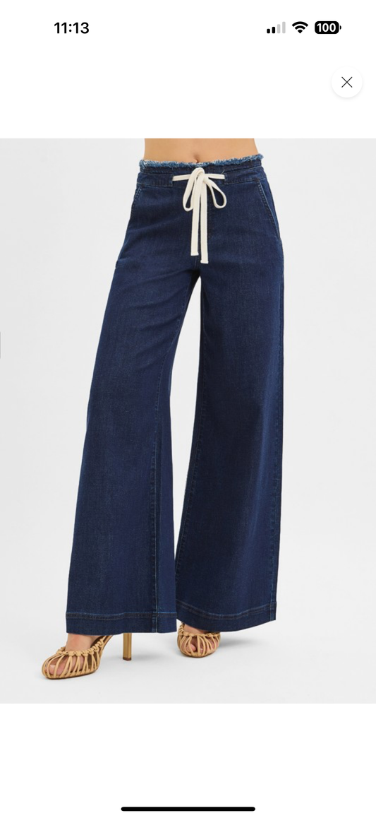Mid Rise Wide Leg Pants