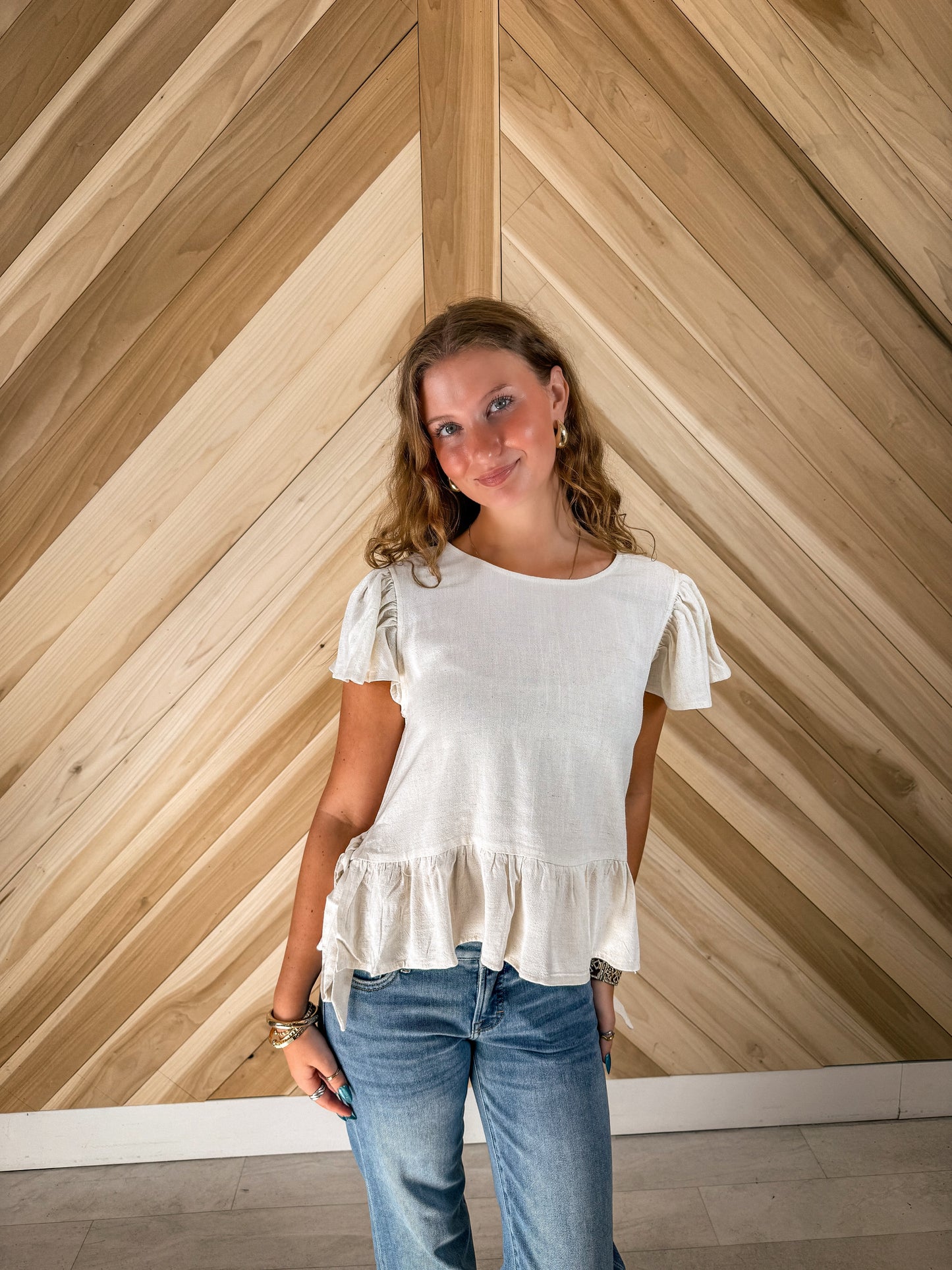 Flutter Sleeve Top