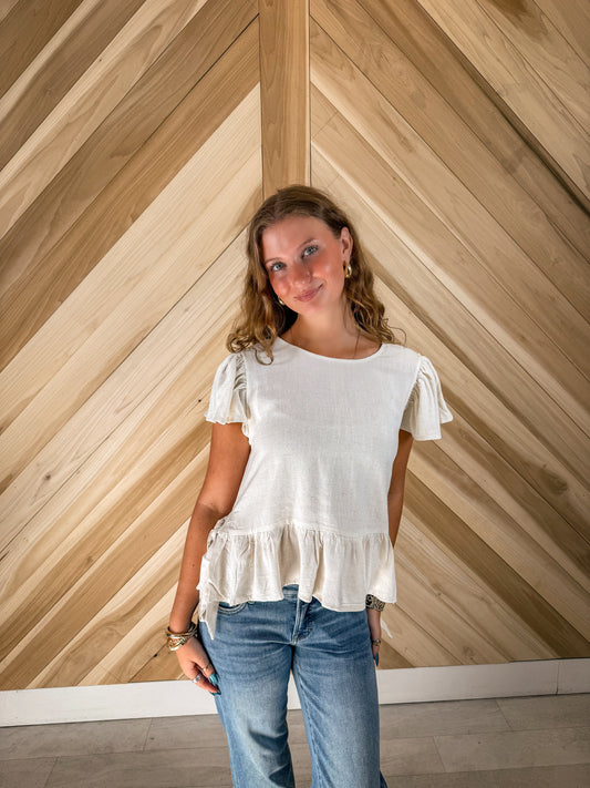 Flutter Sleeve Top