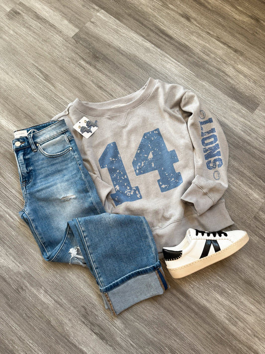 Number 14 Lions Crewneck