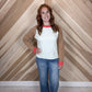 Ivory/Caramel Crewneck Sweater