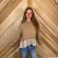 Latte Sweater with Back Bow